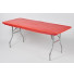 Plastic Table Cover – 8′ Red