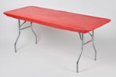 Plastic Table Cover - 6' Red