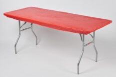 Plastic Table Cover - 8' Red
